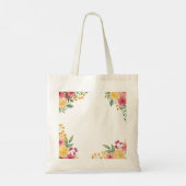 Tote Bag Carton d'invitation élégant à double nom avec moti (Dos)