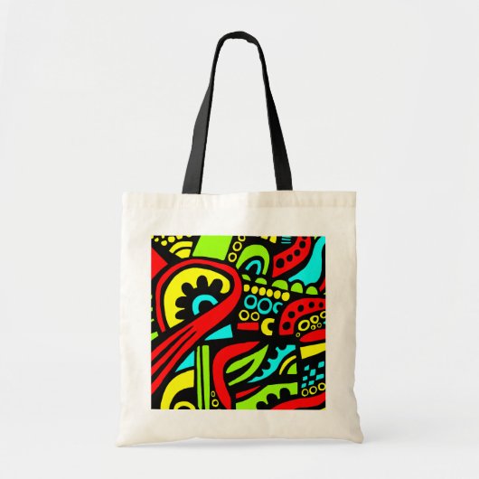 Tote Bag Cartoon Abstrait (Devant)