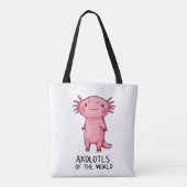 Tote Bag Cartoon Axolotl à main mignon (Dos)