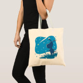Tote Bag Cartoon Chien Chien Chiot Tir Star Ciel bleu (Devant (produit))