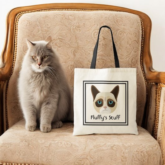 Tote Bag Cartoon de chat mignon Moderne Voyage pour animaux
