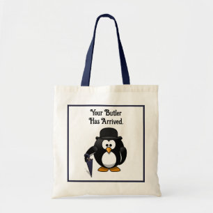 Tote Bag Cartoon de pingouin à boutons doux et classe avec