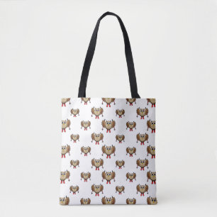 Tote Bag Cartoon de ski de Chouette