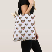 Tote Bag Cartoon de ski de Chouette (De près)