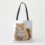 TOTE BAG CARTOON EXOTIQUE EN PLEIN AIR BLANC ORANGE (Devant)