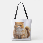 TOTE BAG CARTOON EXOTIQUE EN PLEIN AIR BLANC ORANGE (Dos)