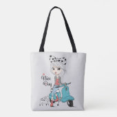 Tote Bag Cartoon Girl Nice Day Tote (Dos)