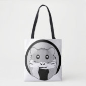Tote Bag Cartoon Hamster Scarfed Joy (Devant)