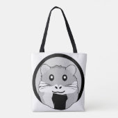 Tote Bag Cartoon Hamster Scarfed Joy (Dos)