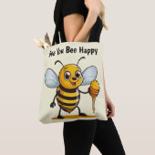 Tote Bag Cartoon Honey Bee Personnalisé (De près)