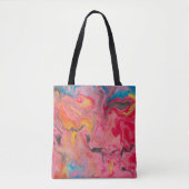 Tote Bag Cascade Abstraite arc-en-ciel (Devant)