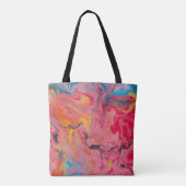 Tote Bag Cascade Abstraite arc-en-ciel (Dos)