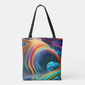 Tote Bag Cascade arc-en-ciel lumineuse gracieuse (Dos)