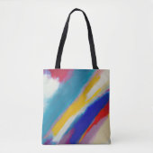 Tote Bag "Cascade Azur" Art Abstrait (Devant)