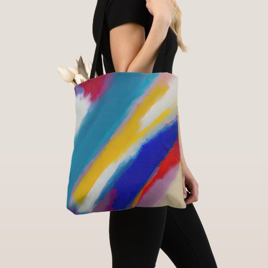 Tote Bag "Cascade Azur" Art Abstrait (De près)