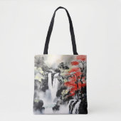 Tote Bag Cascade et peinture à l'encre d'érable (Devant)