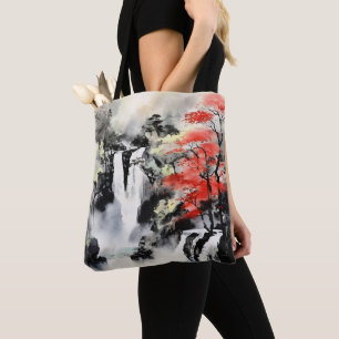 Tote Bag Cascade et peinture à l'encre d'érable