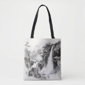Tote Bag Cascades Peinture à l'encre (Devant)