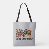 Tote Bag Casino Peace Love sur Grey (Dos)