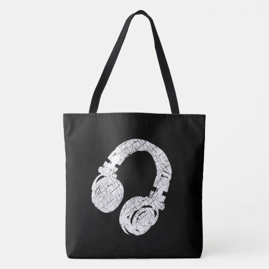Tote Bag casque dj (Devant)
