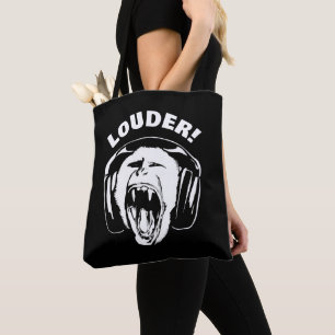 Tote Bag Casques Monkey Loud Music Lover