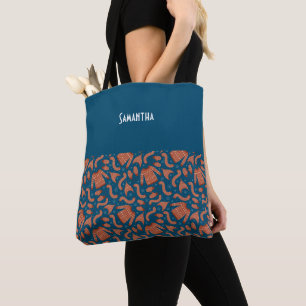 Tote Bag Casquette de Noël moche Scarf Rouge blanc Nom