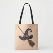 Tote Bag Casquette de sorcière et Broomstick (Devant)