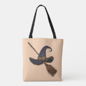 Tote Bag Casquette de sorcière et Broomstick (Dos)