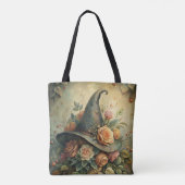 Tote Bag Casquette de sorcière florale - Style Epeffleur bo (Dos)