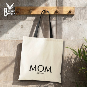 Tote Bag Casquette noire classique maman établie