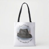 Tote Bag Casquette peint de Fedora pour Léonard (Devant)