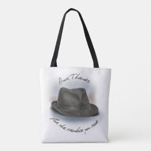Tote Bag Casquette peint de Fedora pour Léonard