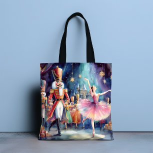 Tote Bag Casse-noisette Ballet Aquarelle Noël Ballerina