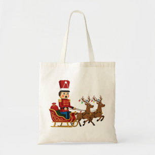 Tote Bag Casse-Noisette chevauchant un traîneau de Noël mag