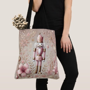 Tote Bag Casse-noisette Élégant Rose et Or Pâle Fantaisiste