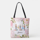 Tote Bag Casse-noisette florale d'aquarelle (Dos)