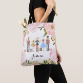 Tote Bag Casse-noisette florale d'aquarelle (De près)
