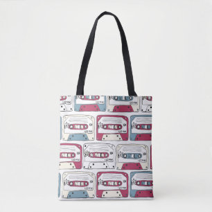 Tote Bag Cassettes de musique rétro : Arrière - plan de roc