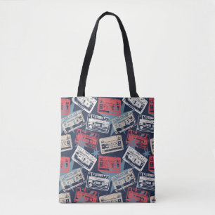Tote Bag Cassettes Vielles Musique Vintage sans couture