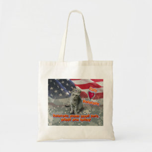 Tote Bag Cat adopte un vétéran pour un ami à vie