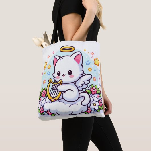Tote Bag Cat Angel (De près)