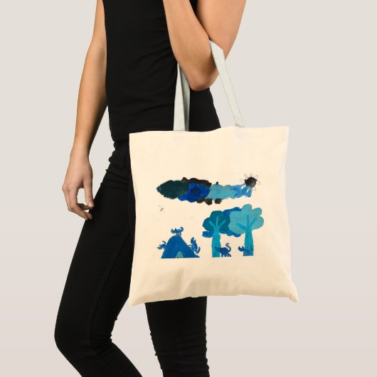Tote Bag Cat bleu (Devant (produit))