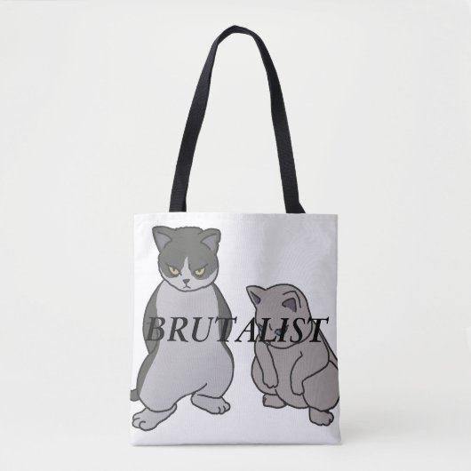 TOTE BAG CAT BRUTALIST (Devant)