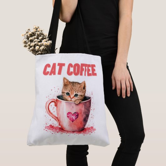 Tote Bag Cat Caffee (De près)