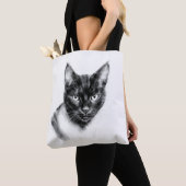 Tote Bag Cat Charcoal (De près)
