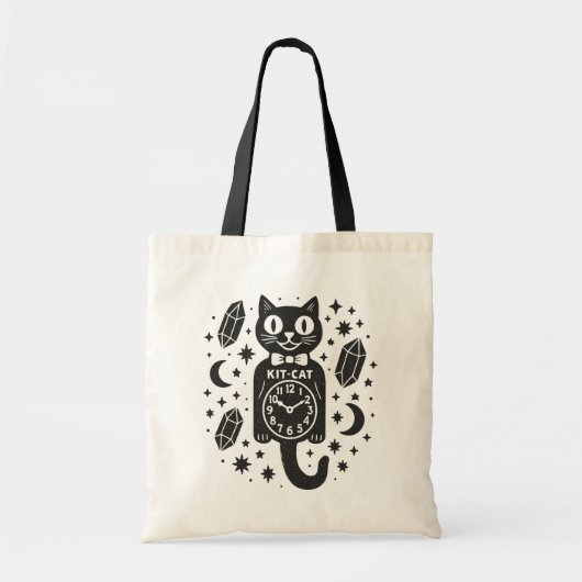 Tote Bag Cat Clock (Devant)