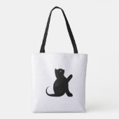 Tote Bag Cat dit bonjour (Dos)