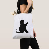 Tote Bag Cat dit bonjour (De près)