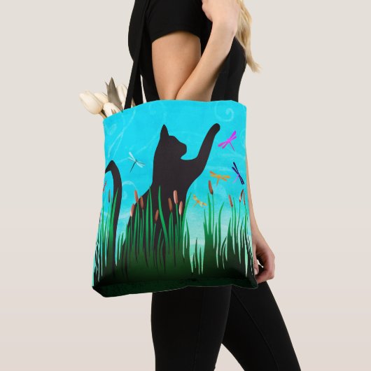 Tote Bag Cat & Dragons  (De près)