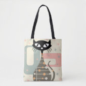Tote Bag Cat du milieu du siècle moderne (Devant)